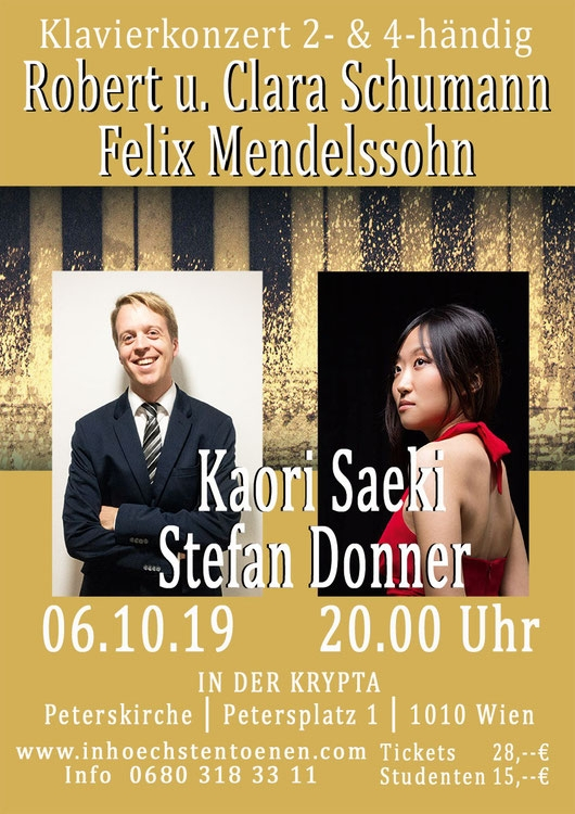 Robert und Clara Schumann, Kaori Saeki und Stefan Donner © In höchsten Tönen!