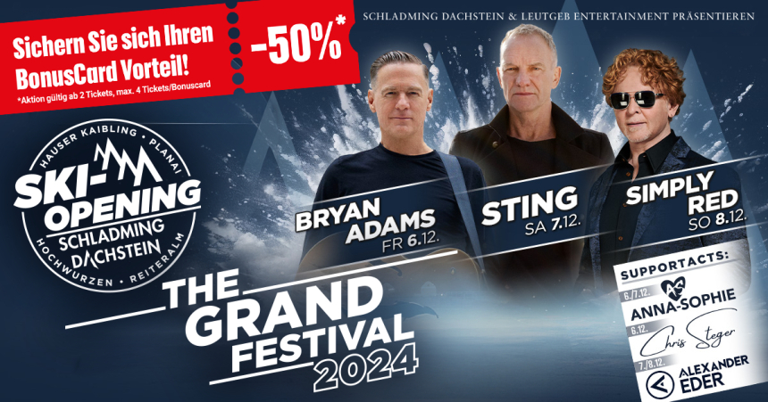 Ski Opening 2024 Support Bonuscard 50% © Leutgeb Entertainment